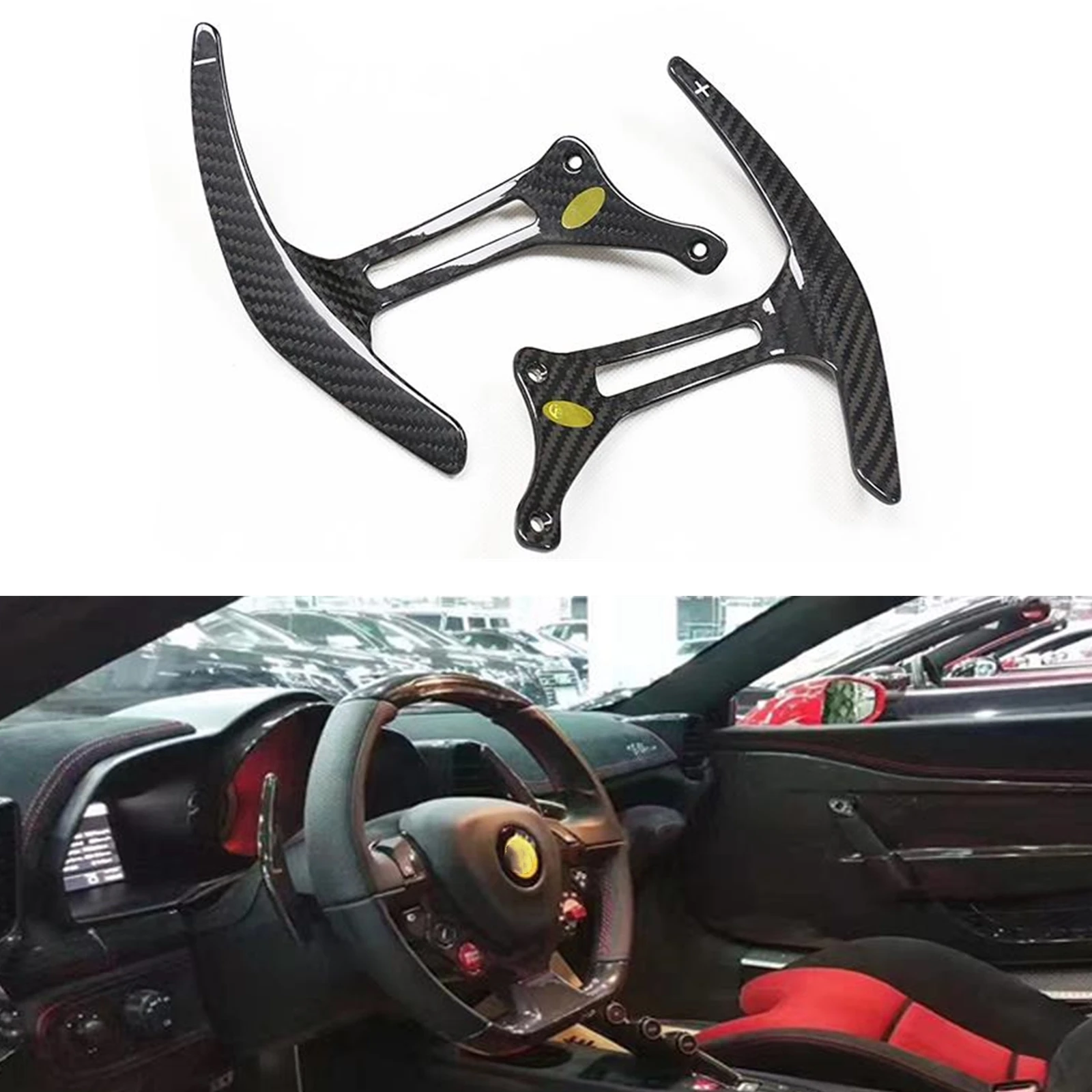 For Ferrari 458 Italia Speciale F12 Coupe 2-Door 2010-2015 Carbon Fiber Steering Wheel Shift Paddle Shifter Extension Red/Black
For Ferrari 458 Italia Speciale F12 Coupe 2-Door 2010-2015 Carbon Fiber Steering Wheel Shift Paddle Shifter Extension Red/Black