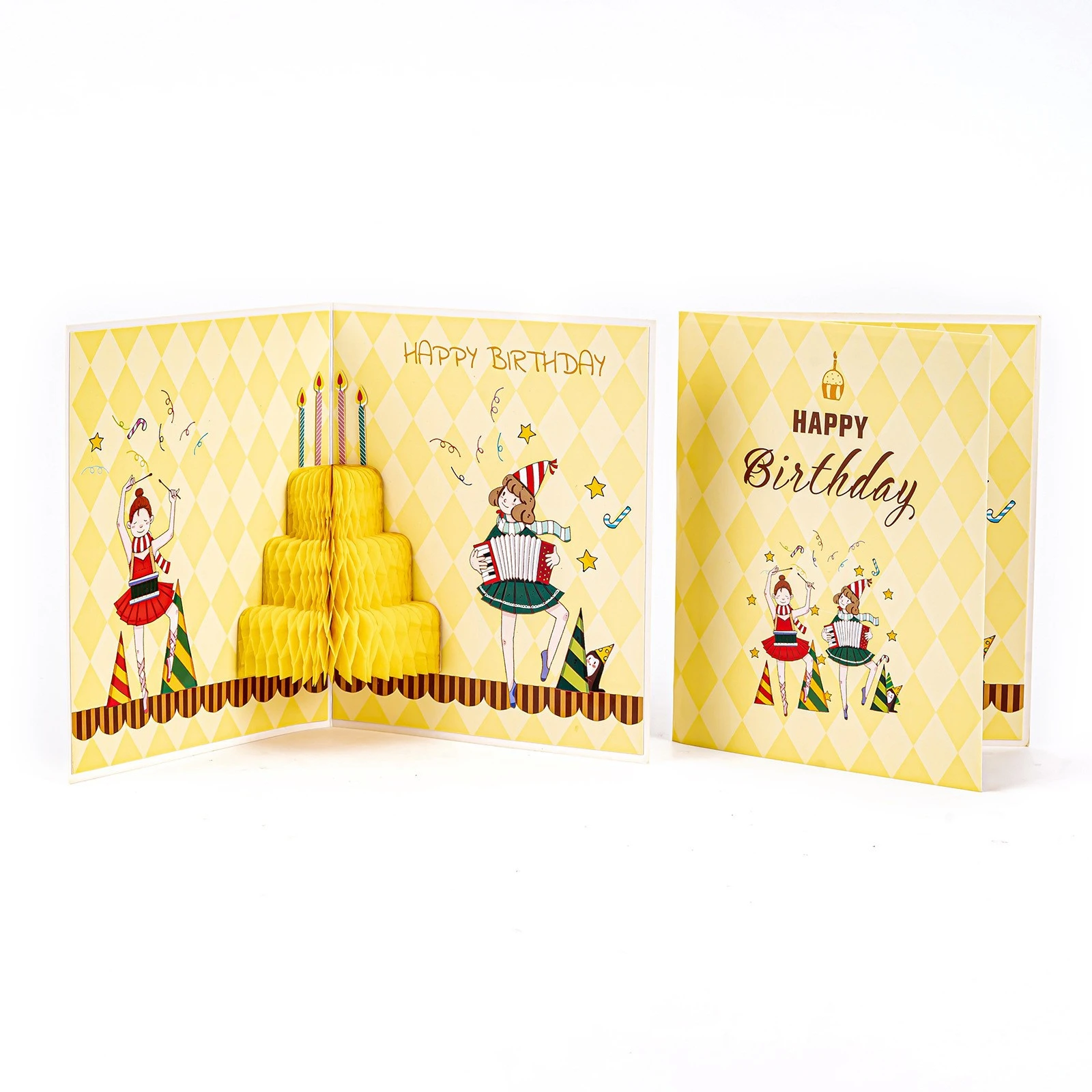 3D Creative Card: Cartoon-Style Cut-Out Paper Cake Birthday Gift & Greeting Card
3D Creative Card: Cartoon-Style Cut-Out Paper Cake Birthday Gift & Greeting Card