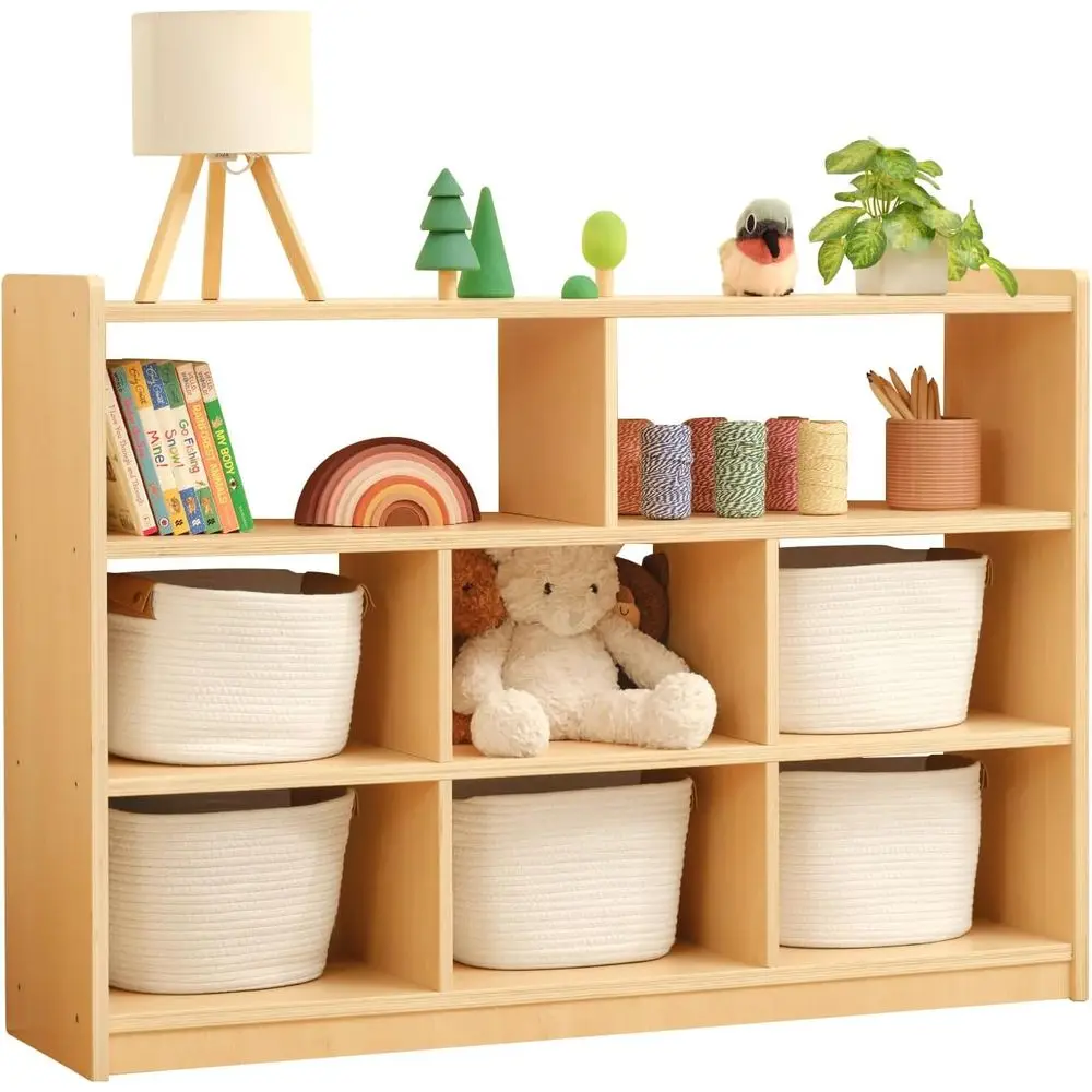 31.5 3-Tier Toy Storage Organizer with 8 Cubby Shelves for Playrooms, Nurseries, and Classrooms
31.5 3-Tier Toy Storage Organizer with 8 Cubby Shelves for Playrooms, Nurseries, and Classrooms