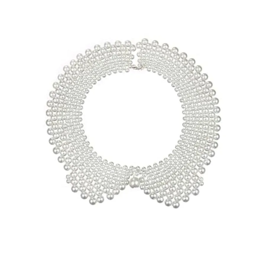 RBG Dissent Pearl Collar Necklace for Women Vintage Chunky Detachable Beaded Blouse Fake Collar Choker Necklace, Ruth Bader Fem
RBG Dissent Pearl Collar Necklace for Women Vintage Chunky Detachable Beaded Blouse Fake Collar Choker Necklace, Ruth Bader Fem