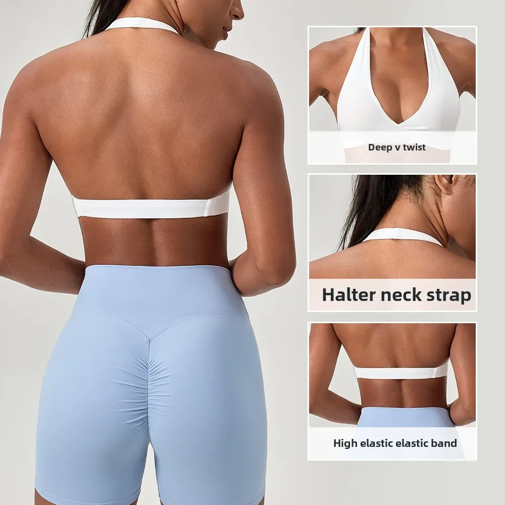 Impact Strappy Bra for Women Open Back Halter Sports Bra Light Support Gym Crop Top Seamless Workout Yoga Top Bra Padded Bras
Impact Strappy Bra for Women Open Back Halter Sports Bra Light Support Gym Crop Top Seamless Workout Yoga Top Bra Padded Bras