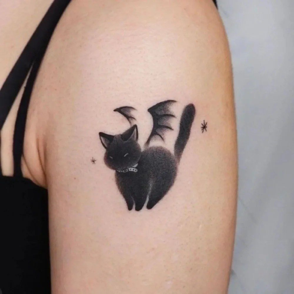 Wash Painting Style Black Cat Tattoo Stickers Water Transfer Decals Waterproof Kitty Temporary Tattoo Disposable DIY
Wash Painting Style Black Cat Tattoo Stickers Water Transfer Decals Waterproof Kitty Temporary Tattoo Disposable DIY