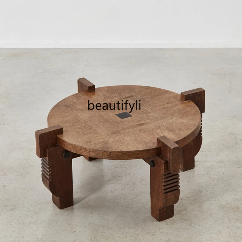 Mid-Ancient Silent Style round Tea Table Nordic Simple Solid Wood Dining Table Artistic Sense Tea Table
Mid-Ancient Silent Style round Tea Table Nordic Simple Solid Wood Dining Table Artistic Sense Tea Table