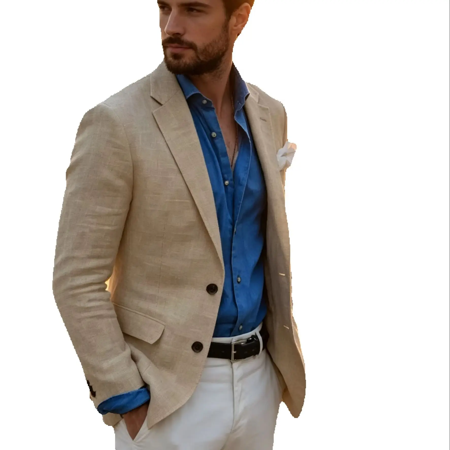 Men's Lightweight Linen Blazer Casual Slim Fit Notch Lapel Two Buttons Jacket for Summer Beach Wedding Business Daily Wear Coat
Men's Lightweight Linen Blazer Casual Slim Fit Notch Lapel Two Buttons Jacket for Summer Beach Wedding Business Daily Wear Coat