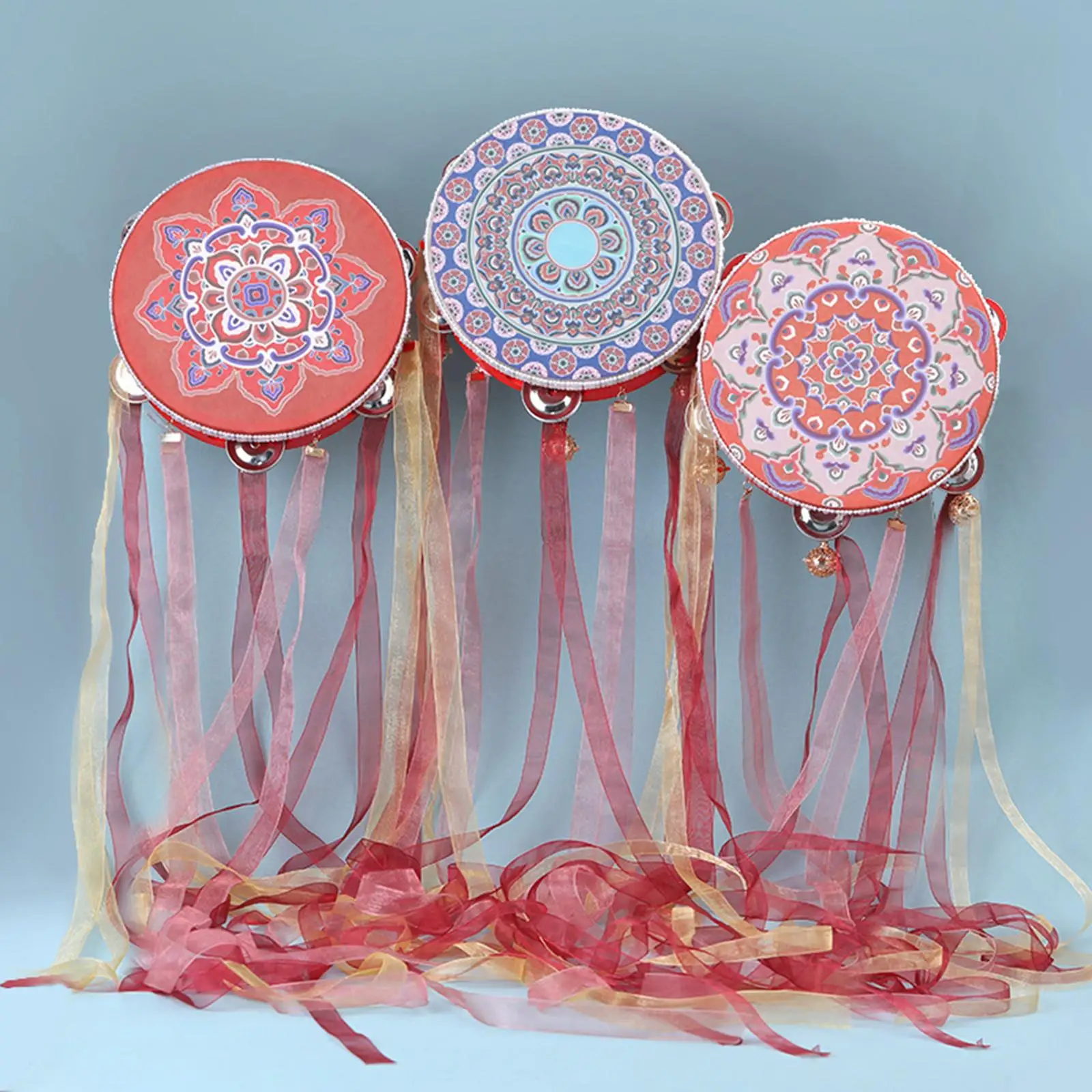Handheld Drum 7.28 with Ribbon Decorative Tambourine Chinese for Stage
Handheld Drum 7.28 with Ribbon Decorative Tambourine Chinese for Stage