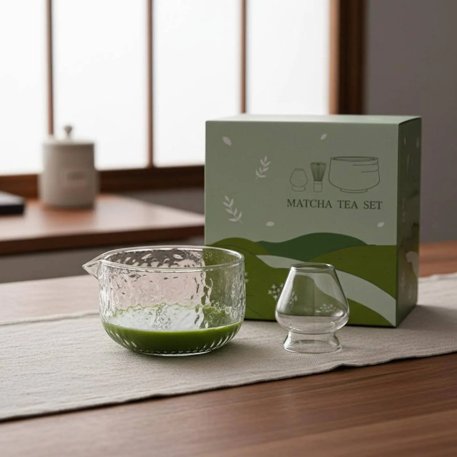 5 Pieces Glass Matcha Bowl and Whisk Set Flow Spout Design Japanese Matcha Tea Set Natural Bamboo Tools for Beginners
5 Pieces Glass Matcha Bowl and Whisk Set Flow Spout Design Japanese Matcha Tea Set Natural Bamboo Tools for Beginners