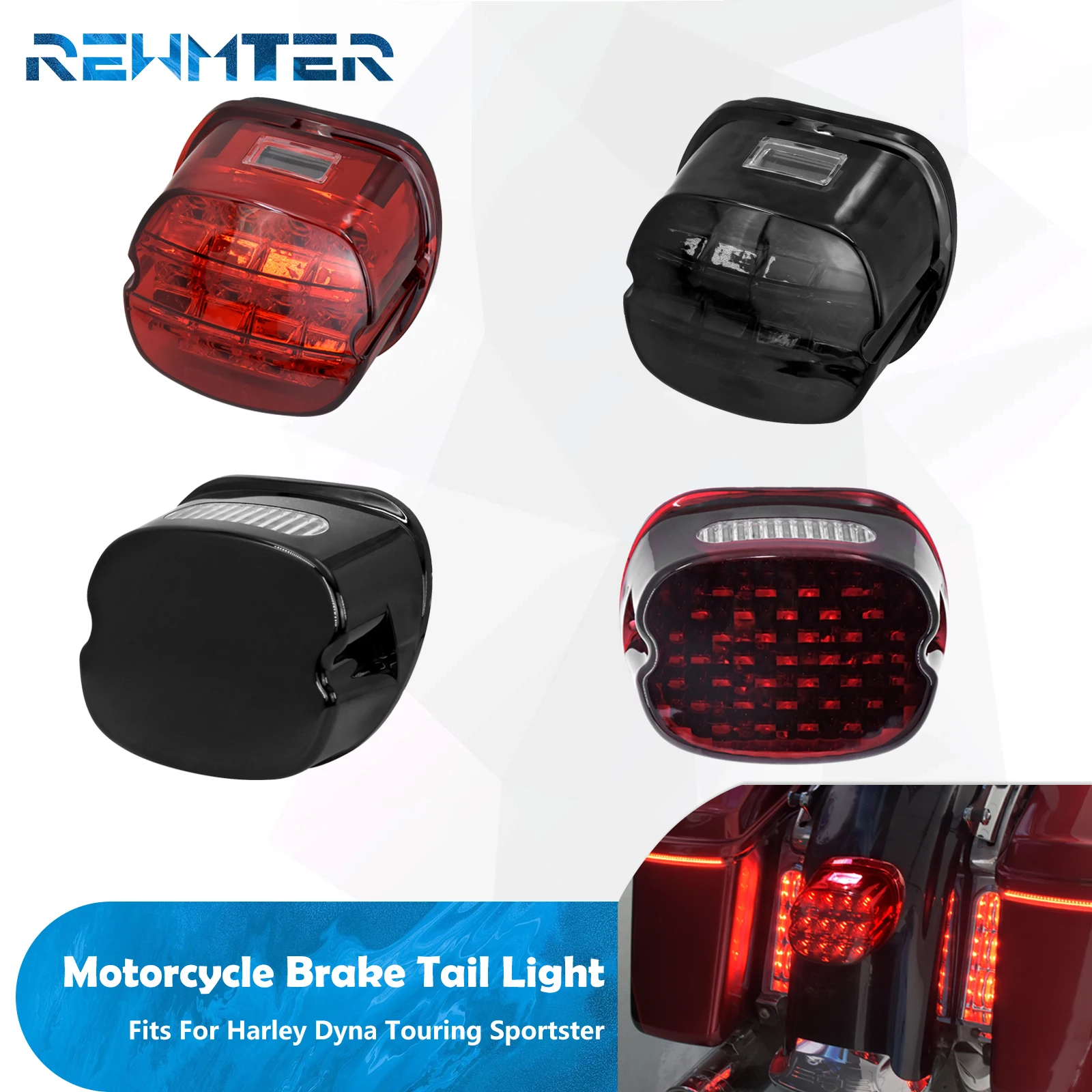 Motorcycle LED BrakeTail Light License Plate Rear Run Stop Lamp Taillight 12V For Harley Dyna Touring Glide Sportster XL1200 883
Motorcycle LED BrakeTail Light License Plate Rear Run Stop Lamp Taillight 12V For Harley Dyna Touring Glide Sportster XL1200 883