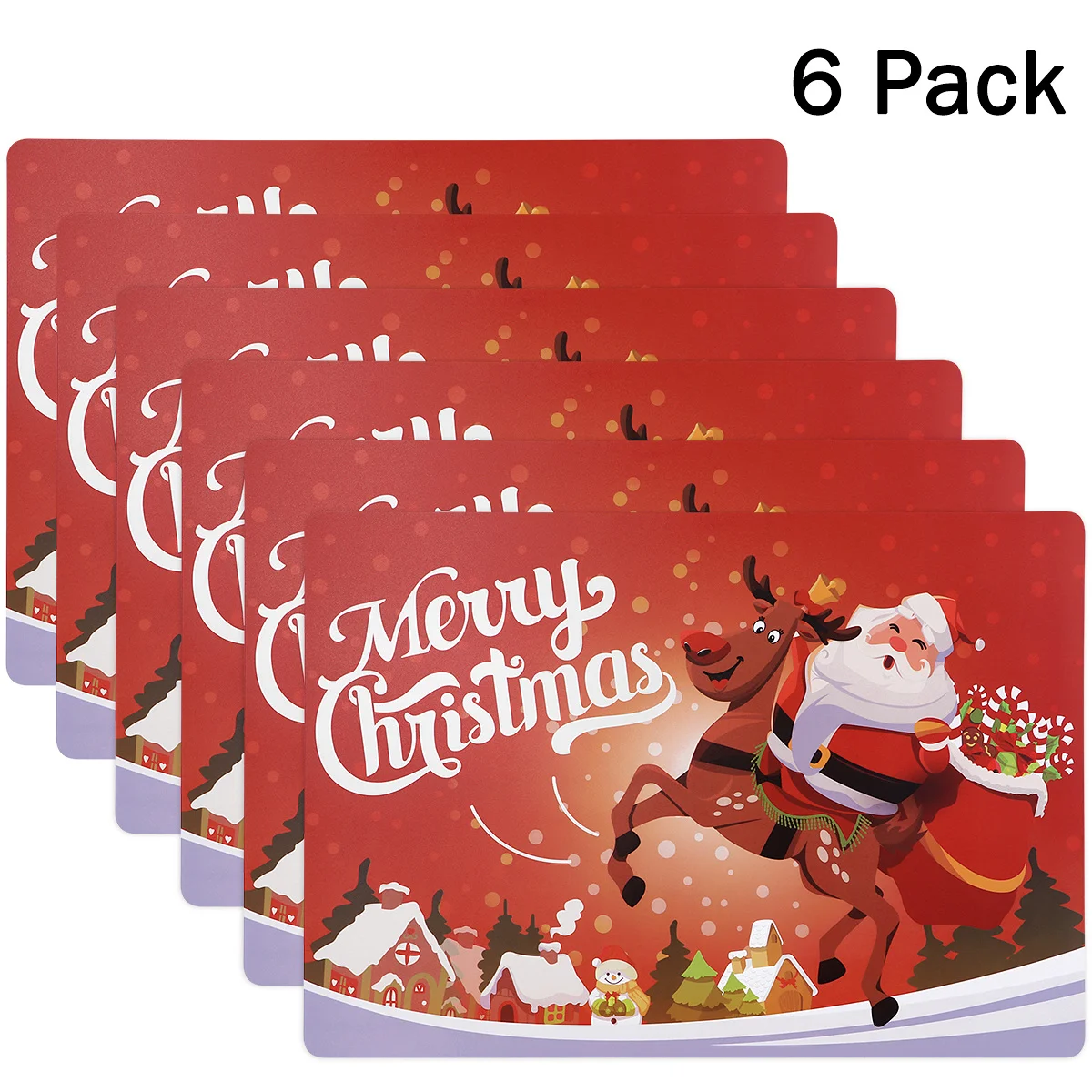 6pcs Christmas Placemats 43X30X0.05Cm Holiday Table Mats Heat Resistant Dining Protector Kitchen Counter Mat Cup Pad Food Stain
6pcs Christmas Placemats 43X30X0.05Cm Holiday Table Mats Heat Resistant Dining Protector Kitchen Counter Mat Cup Pad Food Stain