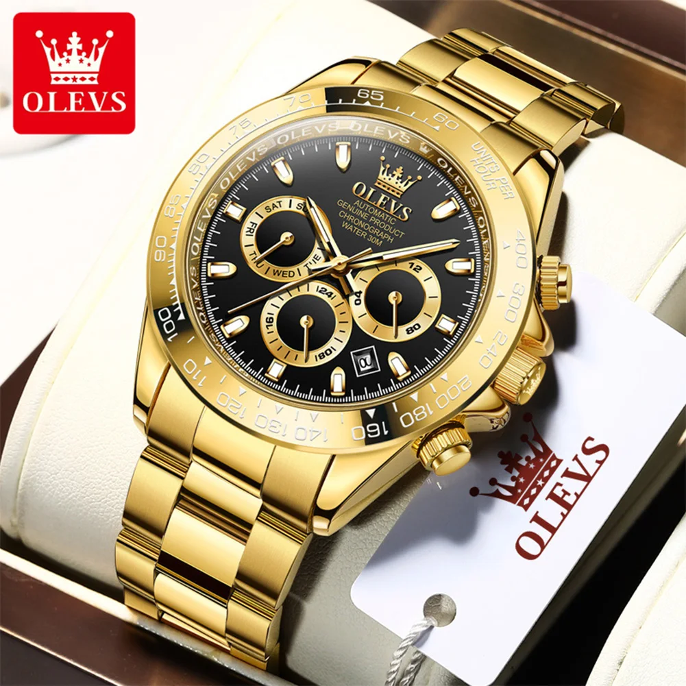 OLEVS 6638 Multifunctional Men Watch Classic Waterproof Chronograph Calendar Fully Automatic Mechanical Men’s Dress Wristwatch
OLEVS 6638 Multifunctional Men Watch Classic Waterproof Chronograph Calendar Fully Automatic Mechanical Men’s Dress Wristwatch