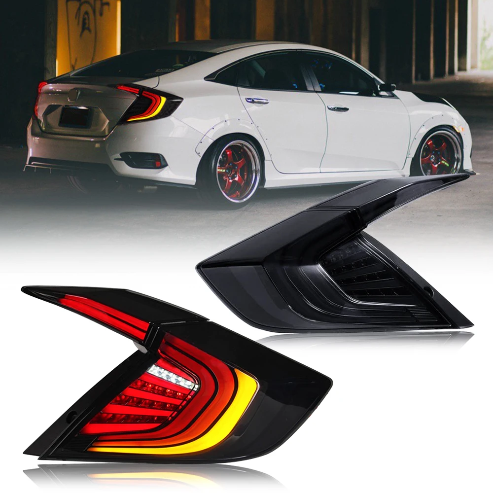 Taillights For 2016-2020 Honda Civic LED Rear Lamp Assembly Smoked Car Accessories Auto Replacement Parts Start Up Animation
Taillights For 2016-2020 Honda Civic LED Rear Lamp Assembly Smoked Car Accessories Auto Replacement Parts Start Up Animation