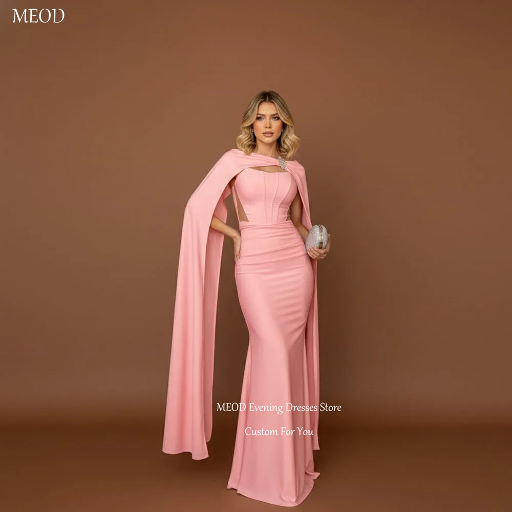 MEOD Pink Sleeveless Evening Gown Satin Strapless Mermaid Prom Dresses Elegant Cloak Backless Vestidos De Fiesta Customized
MEOD Pink Sleeveless Evening Gown Satin Strapless Mermaid Prom Dresses Elegant Cloak Backless Vestidos De Fiesta Customized