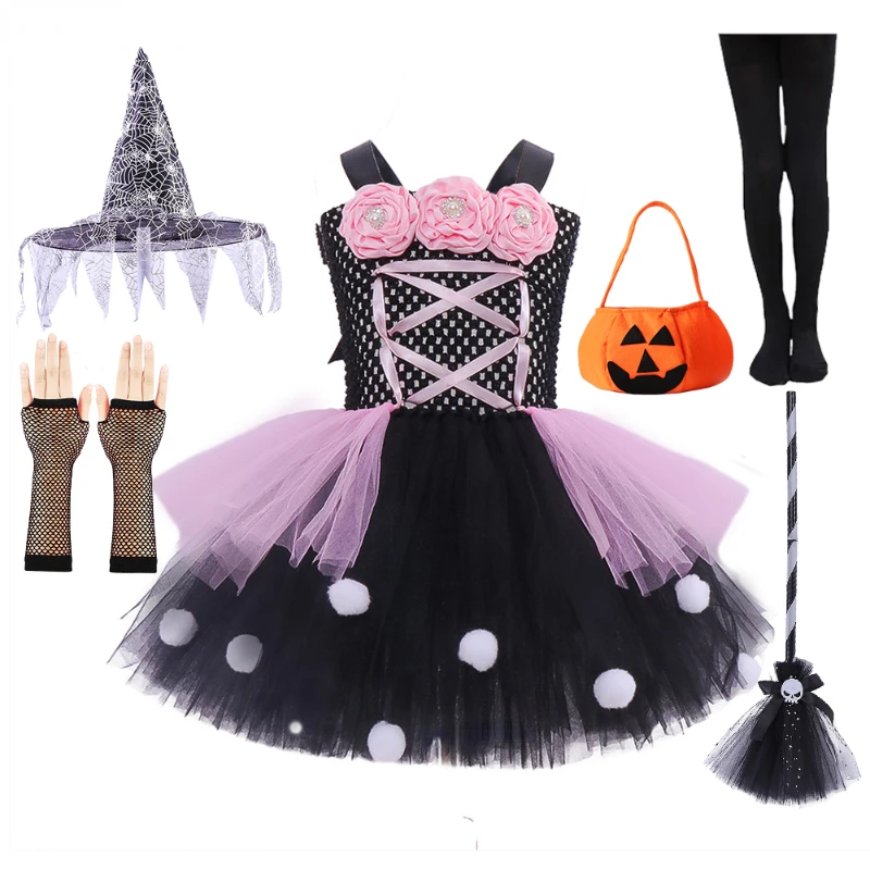 Cosplay Girls Halloween costume Witch Dress Toddler Kids Princess Costume Hat Carnival Fancy Party Dress Up
Cosplay Girls Halloween costume Witch Dress Toddler Kids Princess Costume Hat Carnival Fancy Party Dress Up