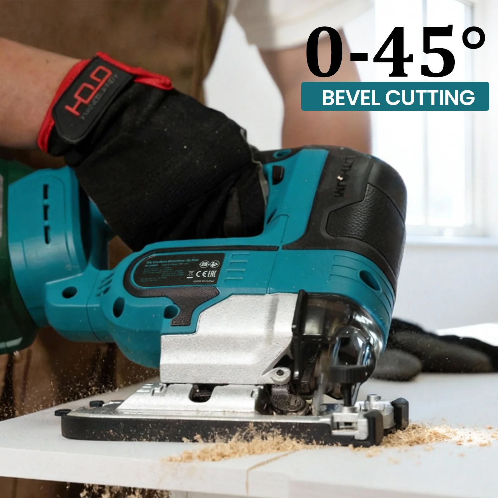 Brushless Cordless jigsaw Compatible with Makita 18V batteries, 45° tiltable, 6-stage speed(800–3200 SPM)with battery & charger
Brushless Cordless jigsaw Compatible with Makita 18V batteries, 45° tiltable, 6-stage speed(800–3200 SPM)with battery & charger