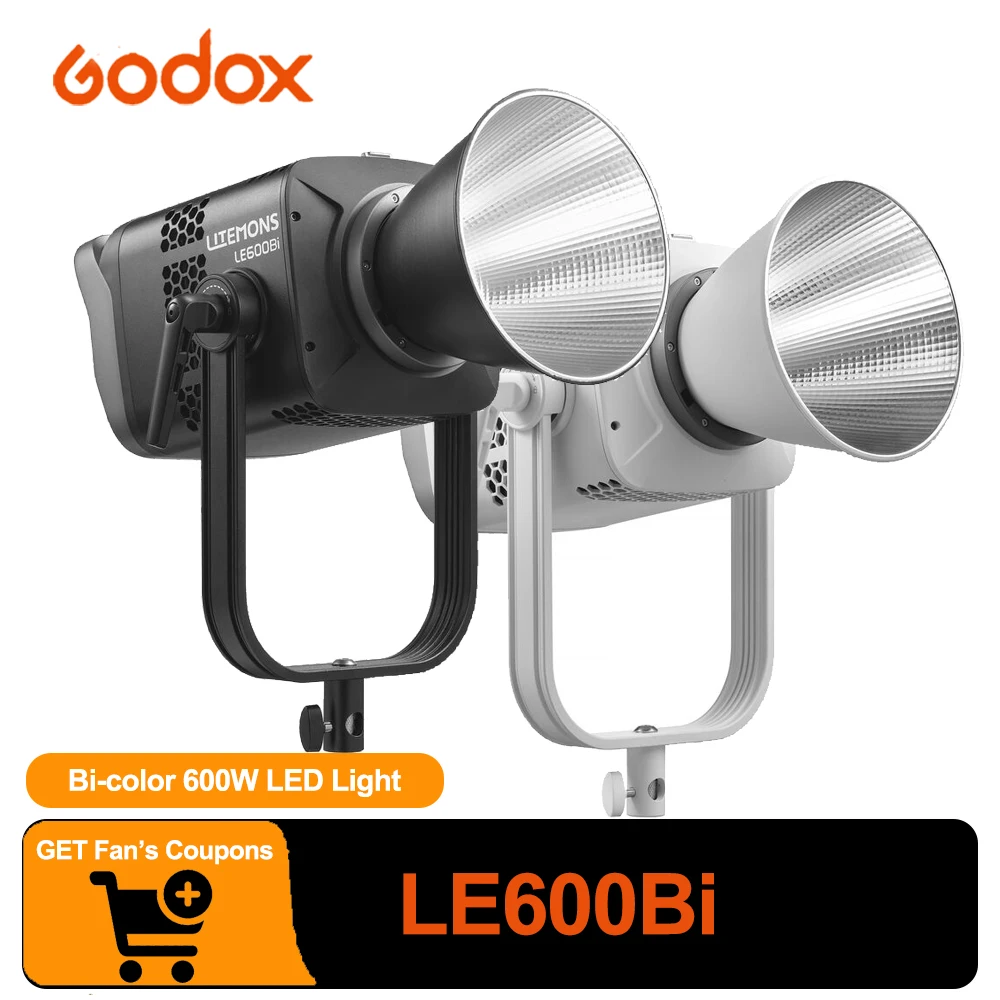 Godox LE600Bi 600W COB LED Monolight 2800-6500K CRI95 TCLI98 Built-in 11 Lighting Effects for Live Streaming
Godox LE600Bi 600W COB LED Monolight 2800-6500K CRI95 TCLI98 Built-in 11 Lighting Effects for Live Streaming