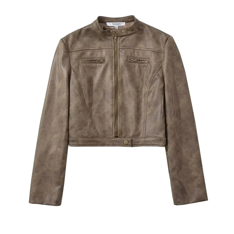 American INS High Street Retro Short Motorcycle Women Distressed Leather Suede Coat
American INS High Street Retro Short Motorcycle Women Distressed Leather Suede Coat