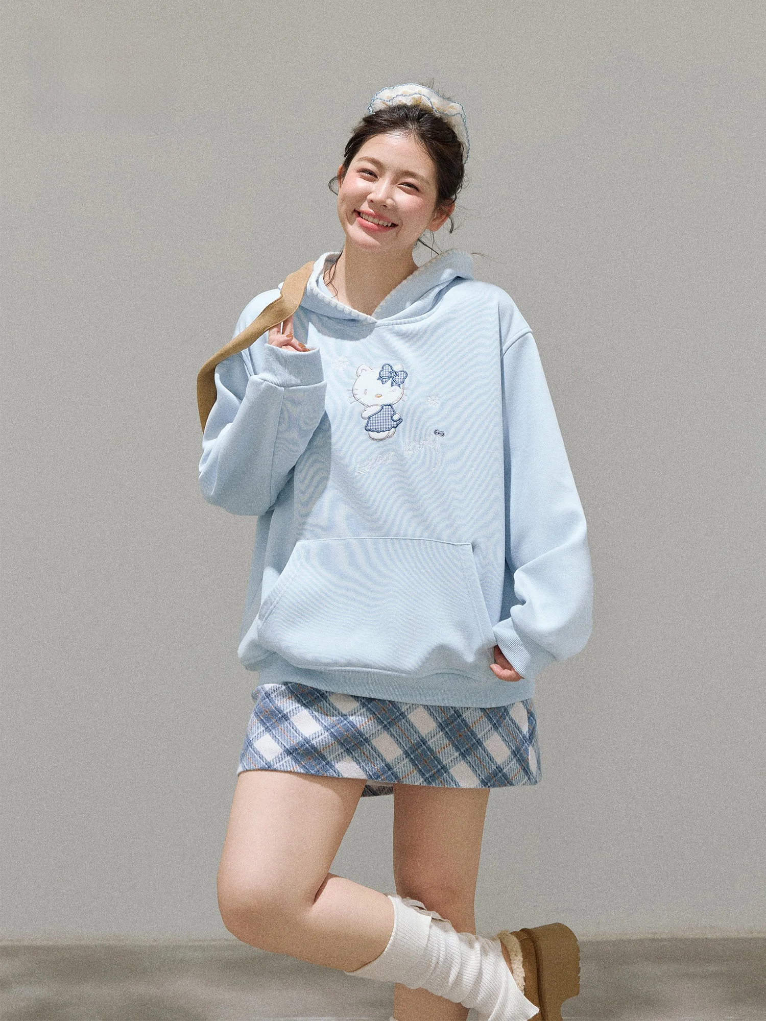 Slimming Blue Hoodie And Plaid Skirt Set Women's Fashion Autumn Winter Outfit Korean Style round Neck High Waist A-Line Skirt
Slimming Blue Hoodie And Plaid Skirt Set Women's Fashion Autumn Winter Outfit Korean Style round Neck High Waist A-Line Skirt