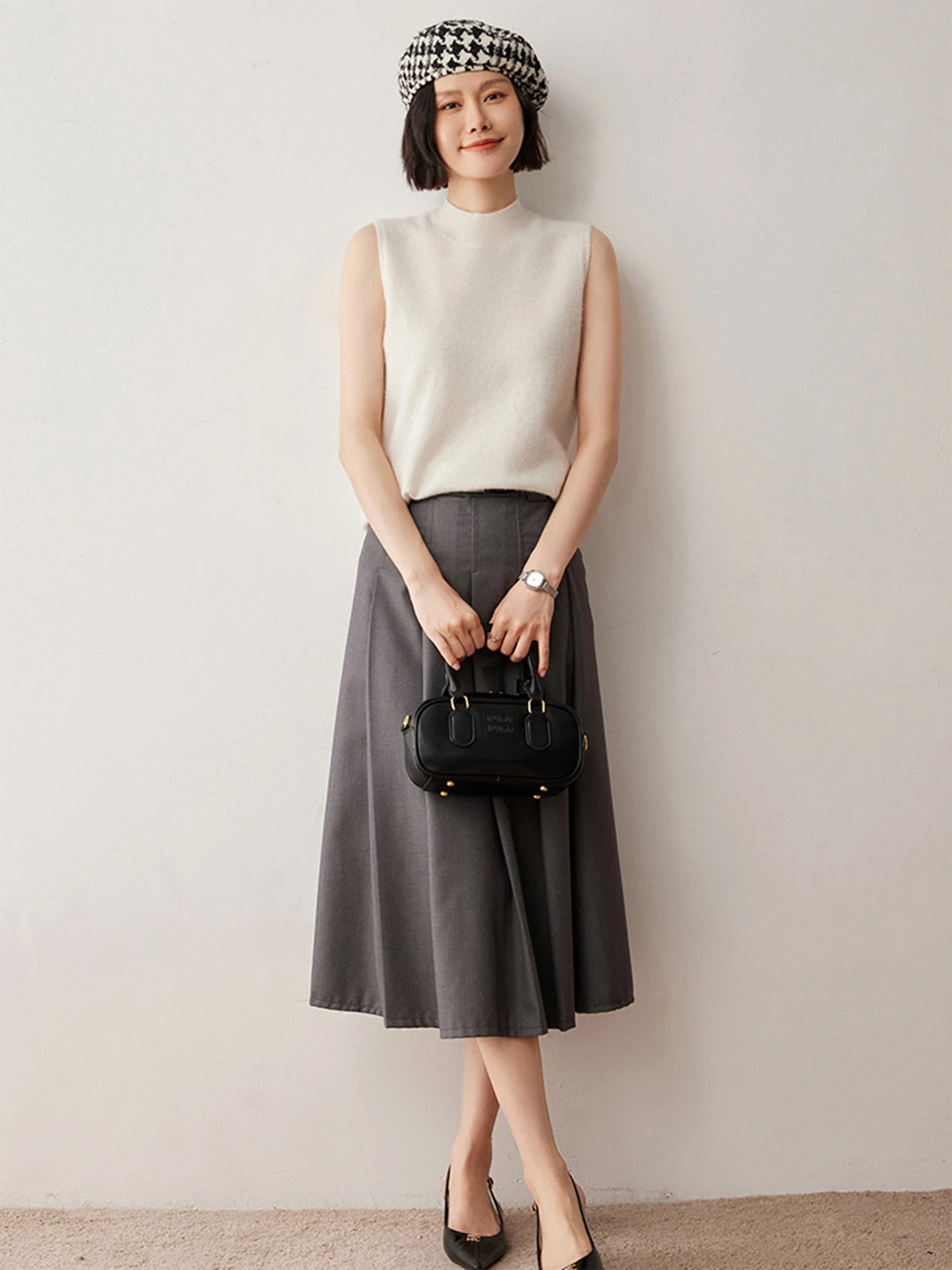 Женские пуловеры без рукавов из 100% кашемира, свитер с воротником-стойкой, жилет, кашемировый трикотаж, весна-осень-зима, модный жилет, топы
Женские пуловеры без рукавов из 100% кашемира, свитер с воротником-стойкой, жилет, кашемировый трикотаж, весна-осень-зима, модный жилет, топы