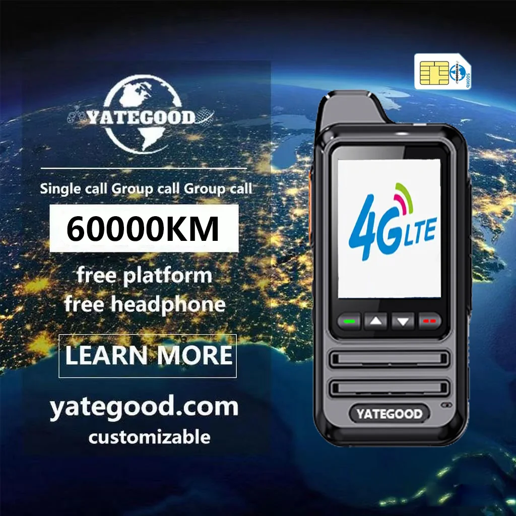 YATEGOOD GF1 Waterproof POC Walkie Talkie No distance limit Intercom Long standby Portable More than 5000KM 4G 5G
YATEGOOD GF1 Waterproof POC Walkie Talkie No distance limit Intercom Long standby Portable More than 5000KM 4G 5G