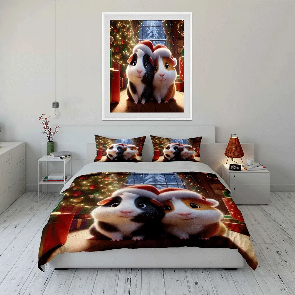 Christmas-Themed Adorable Trio Set Exquisite three-piece bedding set gift for kids and adults
Christmas-Themed Adorable Trio Set Exquisite three-piece bedding set gift for kids and adults