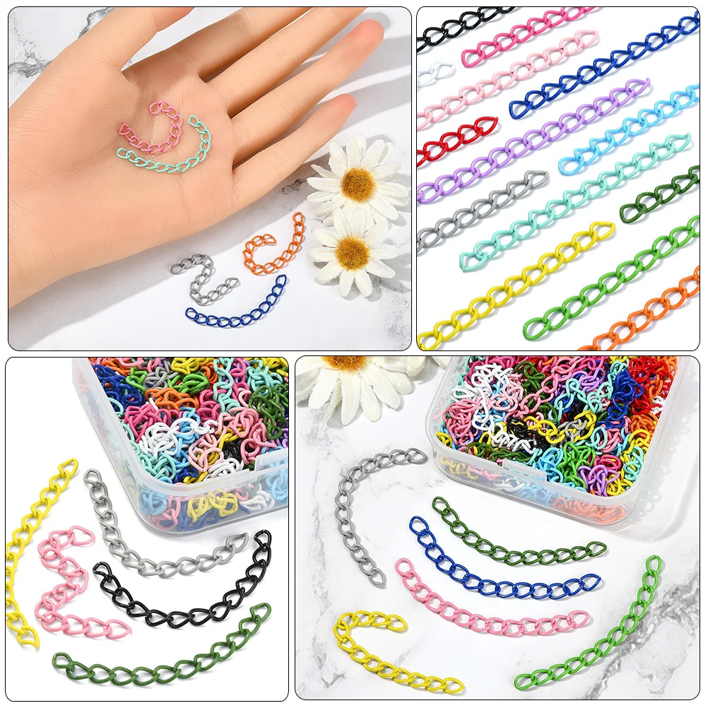 100pcs Iron Chain Necklace Accessories Colored Link Chains for DIY Jewelry Bulk Charm Anklet Extender Repair Classic Durable
100pcs Iron Chain Necklace Accessories Colored Link Chains for DIY Jewelry Bulk Charm Anklet Extender Repair Classic Durable