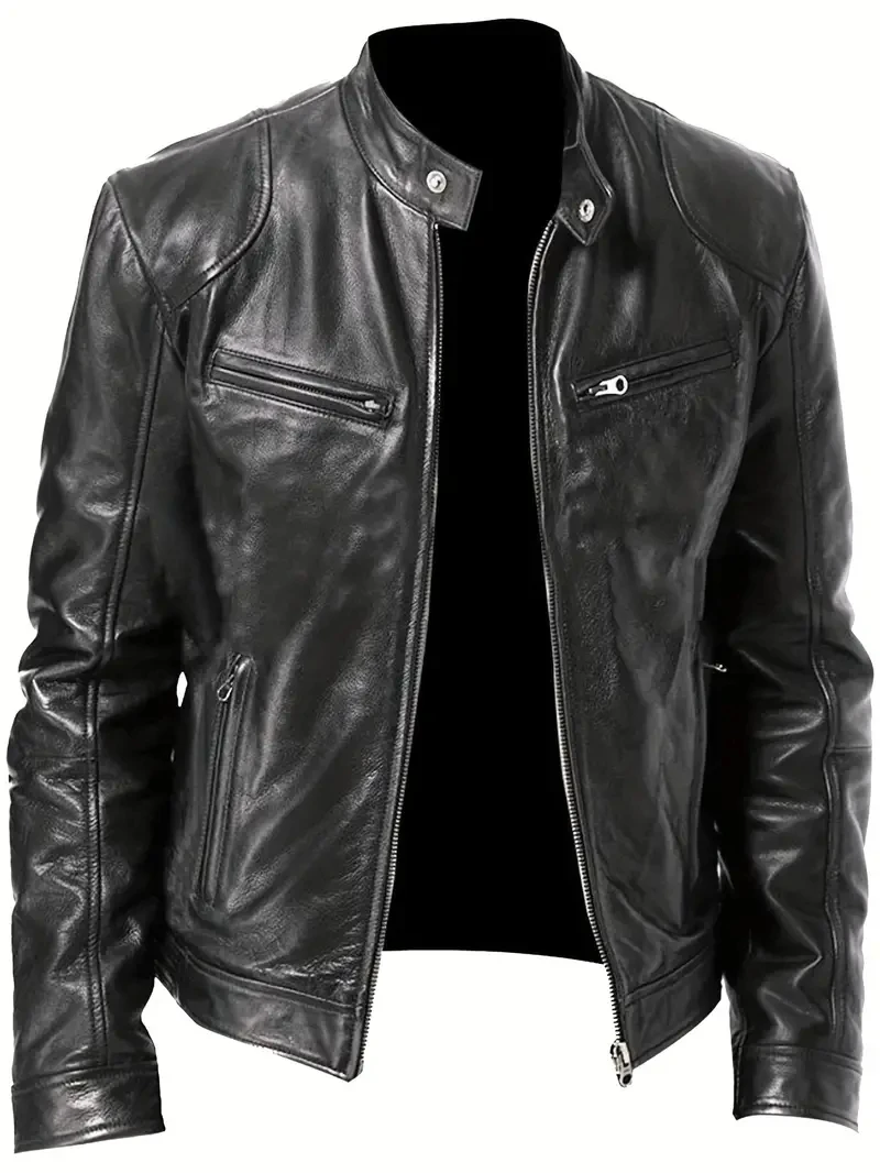 Men Slim Short Leather Coats Men Autumn Winter Motorcycles Faux Jackets Male Stand Collar Moto Biker Vintage Casual Outwear Coat
Men Slim Short Leather Coats Men Autumn Winter Motorcycles Faux Jackets Male Stand Collar Moto Biker Vintage Casual Outwear Coat