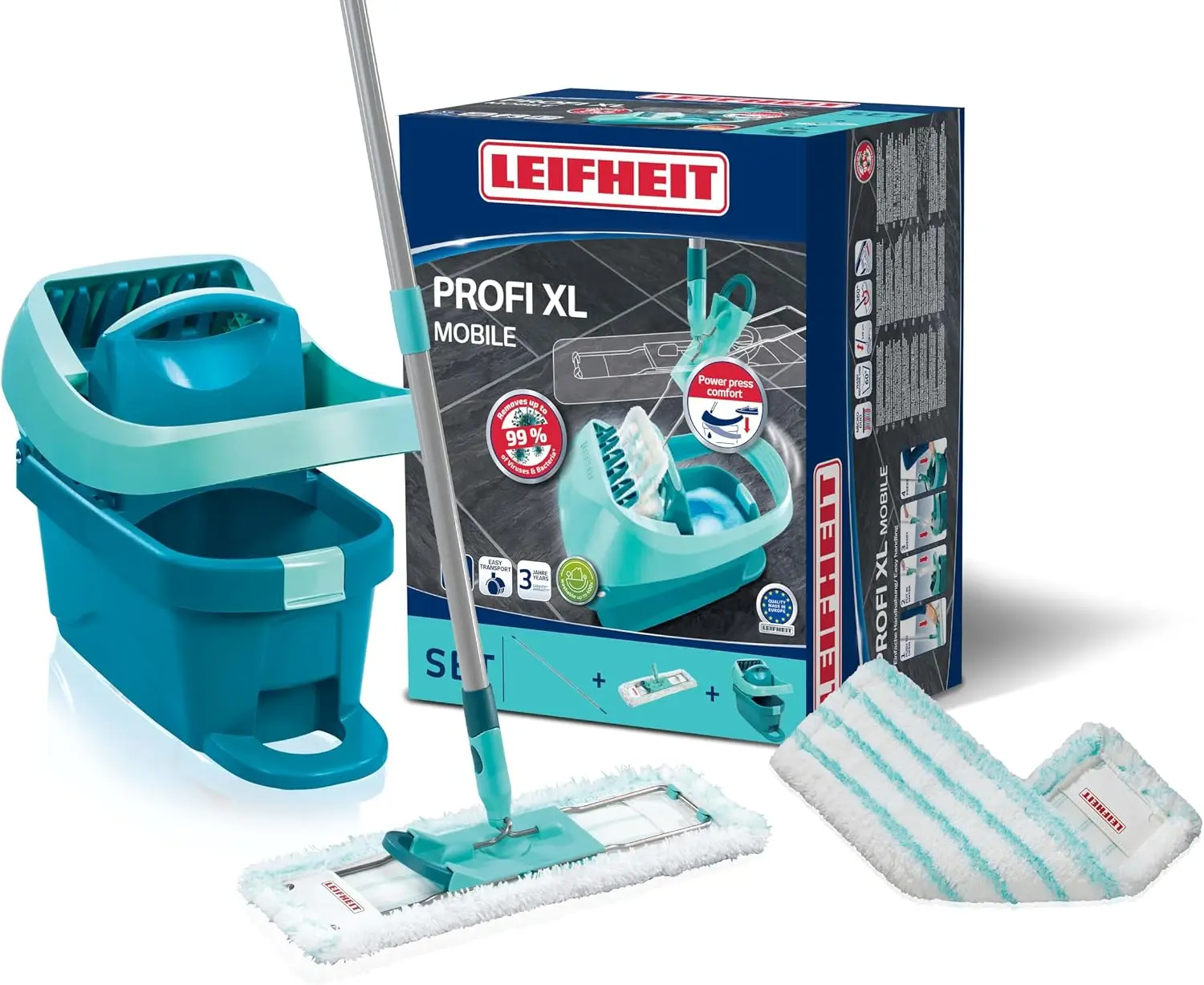 42cm Microfiber Mop and Bucket Set – 360° Swivel, Foot Pedal Wringer, 8L Bucket for Large Floors
42cm Microfiber Mop and Bucket Set – 360° Swivel, Foot Pedal Wringer, 8L Bucket for Large Floors