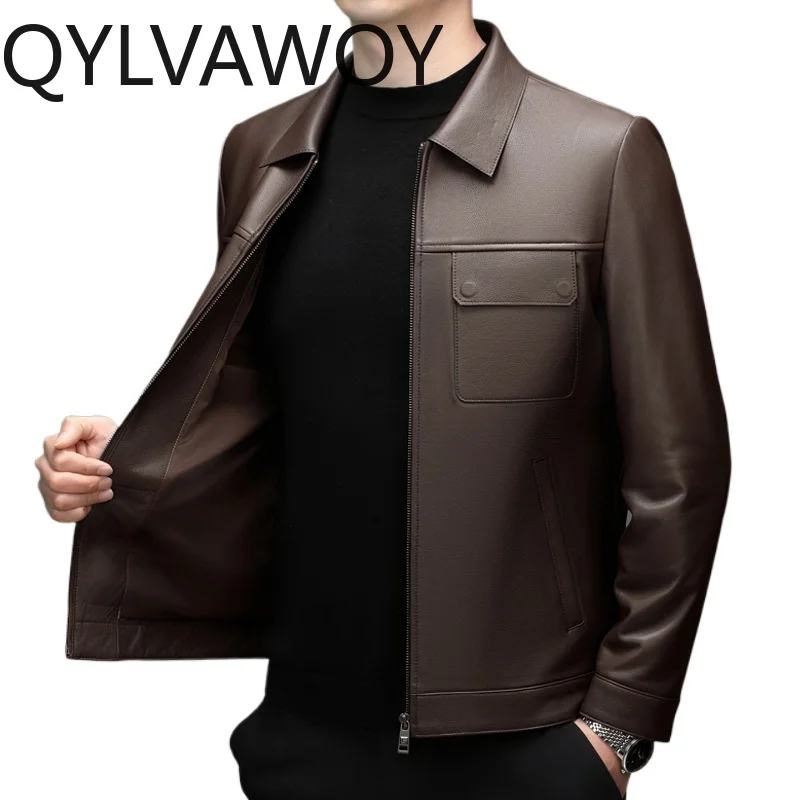 QYLVAWOY Real Cowhide Genuine Leather Jacket Men 2026 Autumn Winter Lapel Casual Leather Coat Man Clothing Jaqueta Masculina
QYLVAWOY Real Cowhide Genuine Leather Jacket Men 2026 Autumn Winter Lapel Casual Leather Coat Man Clothing Jaqueta Masculina