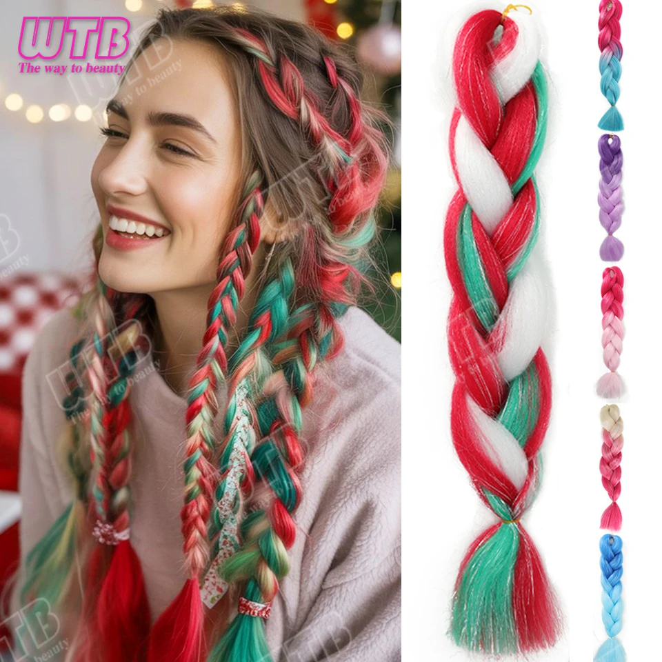 WTB Colored Braided Extensions Synthetic Wig for Women Pre-braided Hair Wig Suitable for Women to Wear on Holidays and Events
WTB Colored Braided Extensions Synthetic Wig for Women Pre-braided Hair Wig Suitable for Women to Wear on Holidays and Events