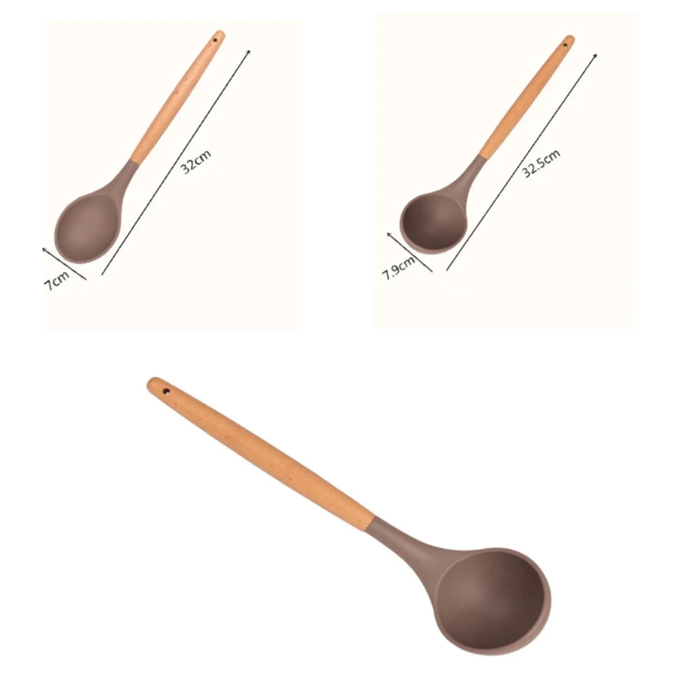 2Pcs Silicone Kitchen Utensils Set Wooden Handle Non-Stick Cooking Tools Eco-Friendly Easy Clean Utensils Cooking Set
2Pcs Silicone Kitchen Utensils Set Wooden Handle Non-Stick Cooking Tools Eco-Friendly Easy Clean Utensils Cooking Set
