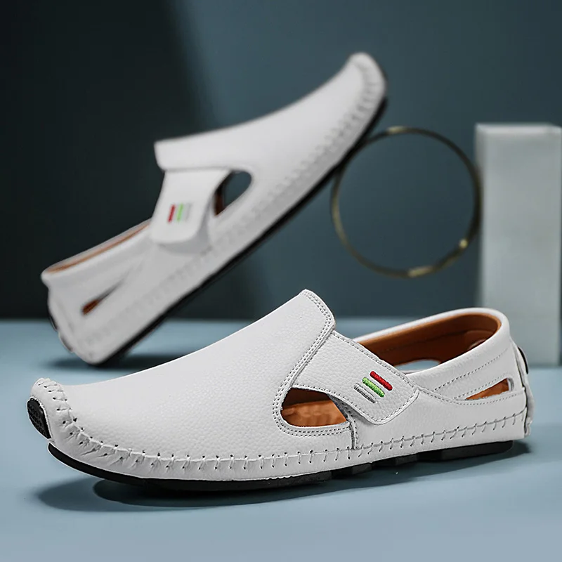 Men's Hollowed Out Leather Loafers Summer Breathable Casual Shoes Hand Sewn Slip on Driving Shoes 2025 Fashionable Casual Shoes
Men's Hollowed Out Leather Loafers Summer Breathable Casual Shoes Hand Sewn Slip on Driving Shoes 2025 Fashionable Casual Shoes