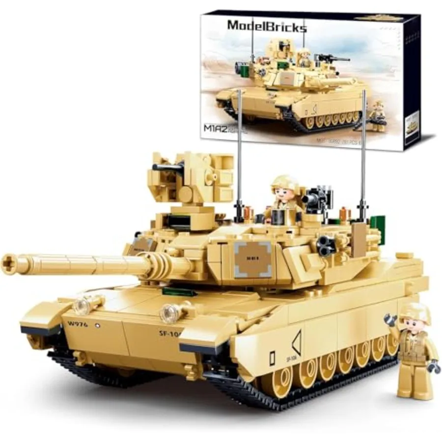 WW2 Army Tank M1A2 Main Battle Tank Military Model Toy Kits, Inspired M1A2 Abrams Brick Building Set, Including 2 Soldier Minif
WW2 Army Tank M1A2 Main Battle Tank Military Model Toy Kits, Inspired M1A2 Abrams Brick Building Set, Including 2 Soldier Minif