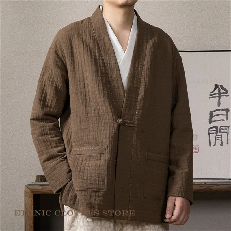 Plus Size 3XL 4XL Men's Japanese Kimono Cardigan Chinese Style Cotton Coat Jacket Spring Summer Shirt Traditional Haori Yukata
Plus Size 3XL 4XL Men's Japanese Kimono Cardigan Chinese Style Cotton Coat Jacket Spring Summer Shirt Traditional Haori Yukata
