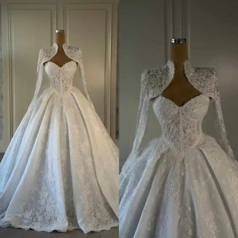 Простое кружевное бальное платье с блестками, свадебное платье с курткой, свадебные платья длиной до пола, свадебные платья по индивидуальному заказу
Простое кружевное бальное платье с блестками, свадебное платье с курткой, свадебные платья длиной до пола, свадебные платья по индивидуальному заказу