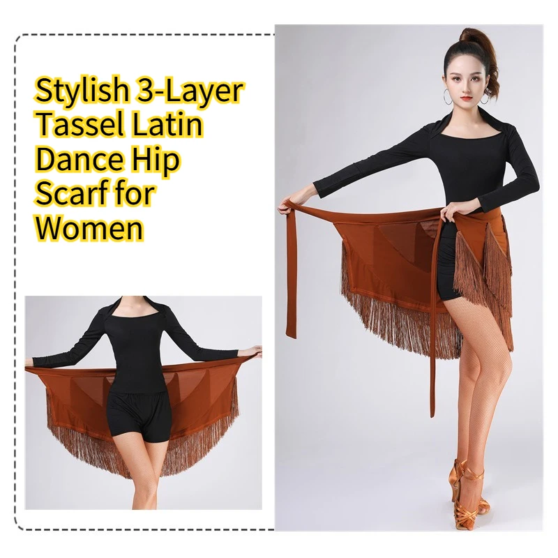 THEEPER Adult Latin Dance Wrap Skirt 3-Layer Tassel Fringe Hip Scarf, Irregular Hem Samba Tango Practice Fitness Party Dancewear
THEEPER Adult Latin Dance Wrap Skirt 3-Layer Tassel Fringe Hip Scarf, Irregular Hem Samba Tango Practice Fitness Party Dancewear