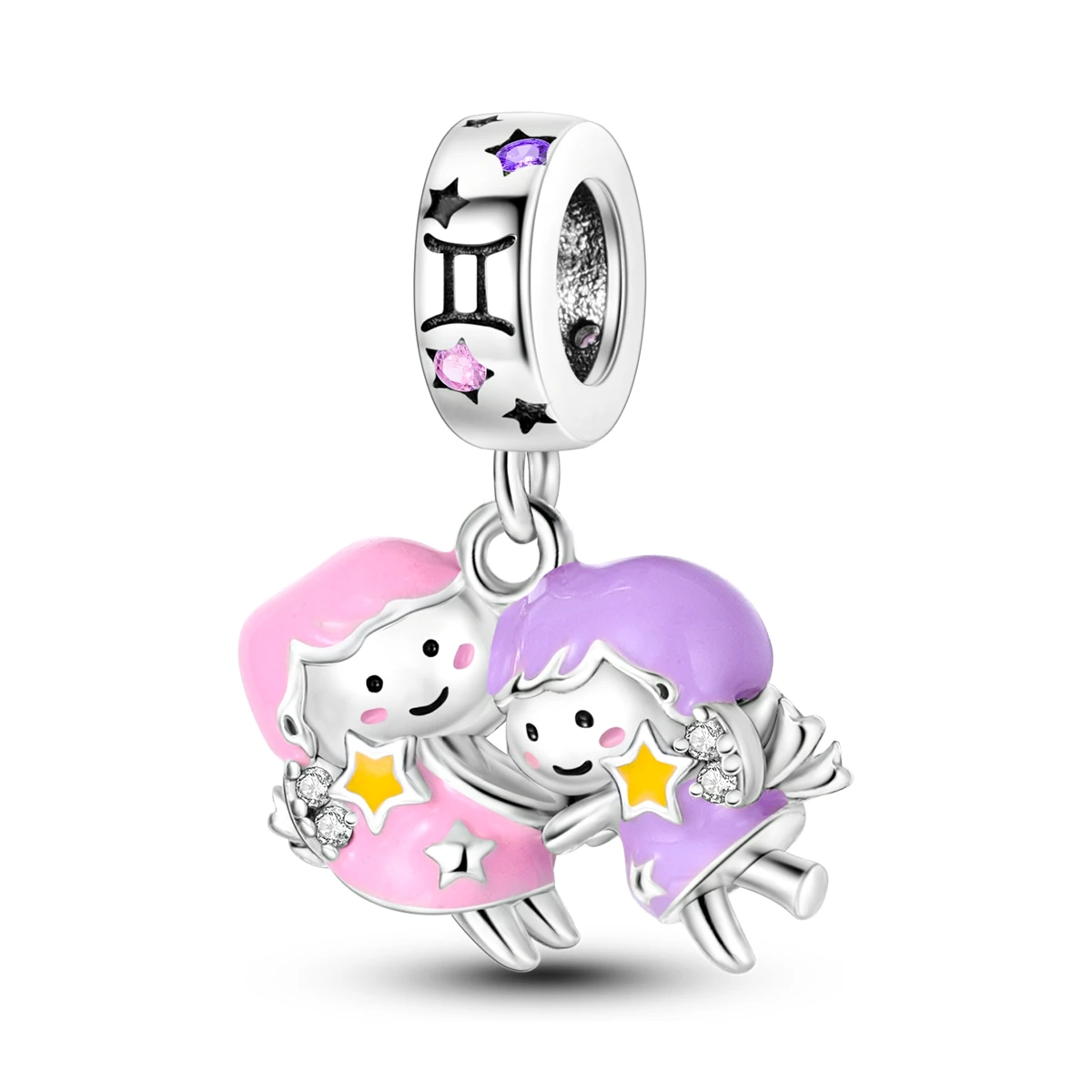 925 Sterling Silver Gemini Twin Doll Charm Pendant Zodiac Astrology Women DIY Bracelet Necklace Birthday Jewelry Gift
925 Sterling Silver Gemini Twin Doll Charm Pendant Zodiac Astrology Women DIY Bracelet Necklace Birthday Jewelry Gift