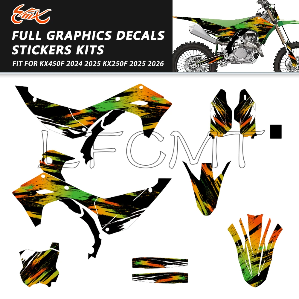 Full Set Motorcycle Graphics Background Decals Sticker Fit for Kawasaki KXF450 KX 450 2024 2025 KXF250 KX250 KXF 250 2025 2026
Full Set Motorcycle Graphics Background Decals Sticker Fit for Kawasaki KXF450 KX 450 2024 2025 KXF250 KX250 KXF 250 2025 2026