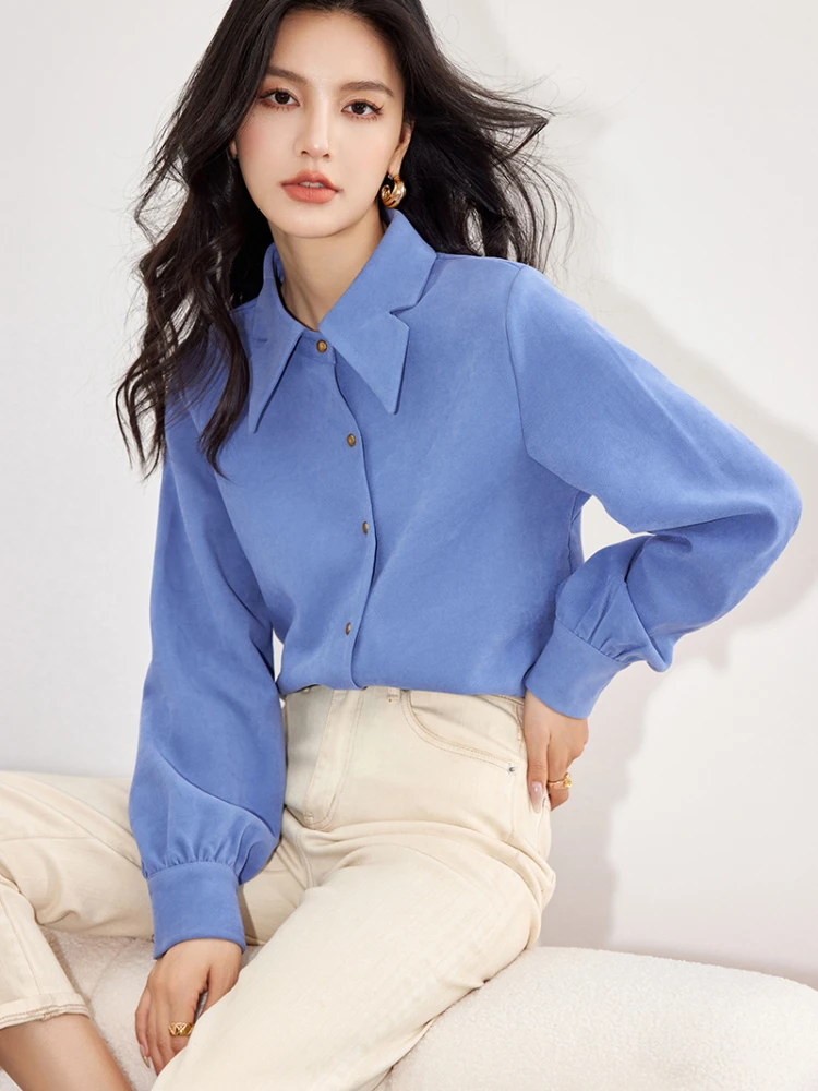 Irregular Lapel Shirt for Women Tops Spring Autumn Elegant French Long Sleeve Loose Casual Button Blouse Camisas De Mujer C3158
Irregular Lapel Shirt for Women Tops Spring Autumn Elegant French Long Sleeve Loose Casual Button Blouse Camisas De Mujer C3158