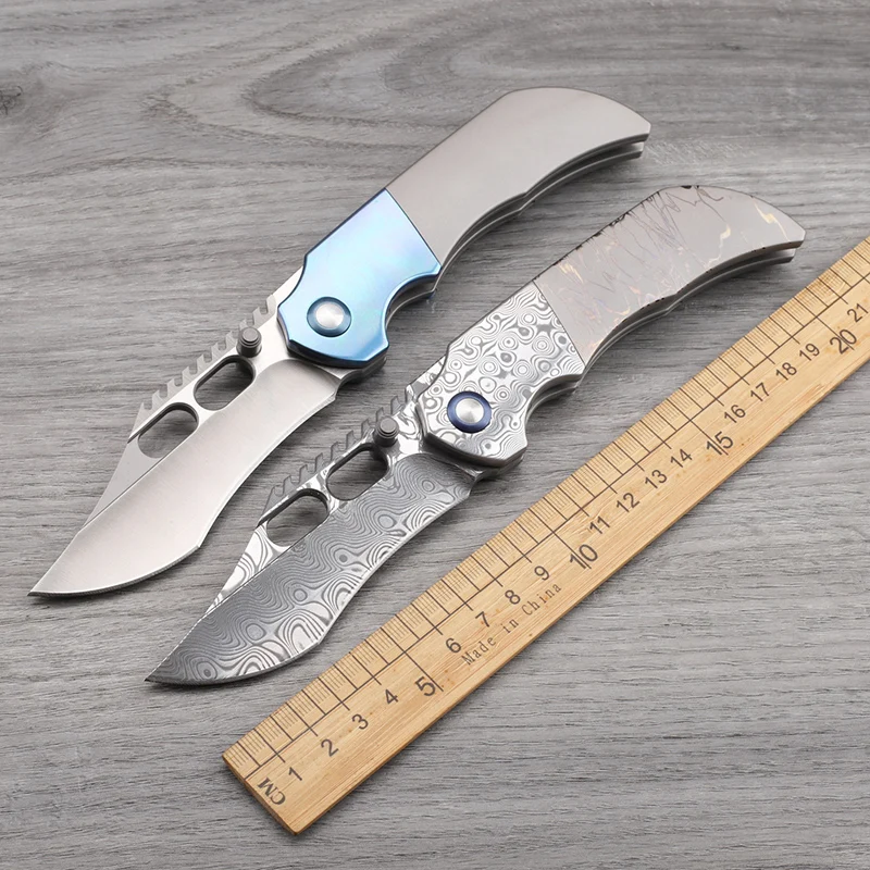 VG10/Damascus steel sheet titanium alloy handle folding knife high hardness outdoor camping survival self-defense portable tool
VG10/Damascus steel sheet titanium alloy handle folding knife high hardness outdoor camping survival self-defense portable tool