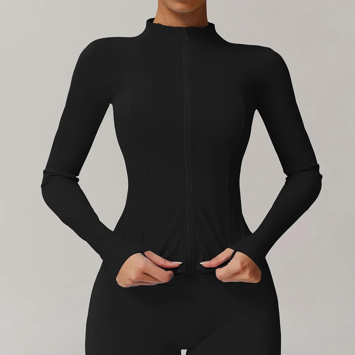 Standing Collar Zipper Sports Tight Jacket Women Long Sleeve Thin Running Exercise Top Gym Workout Quick Dry Yoga Clothes Jacket
Standing Collar Zipper Sports Tight Jacket Women Long Sleeve Thin Running Exercise Top Gym Workout Quick Dry Yoga Clothes Jacket