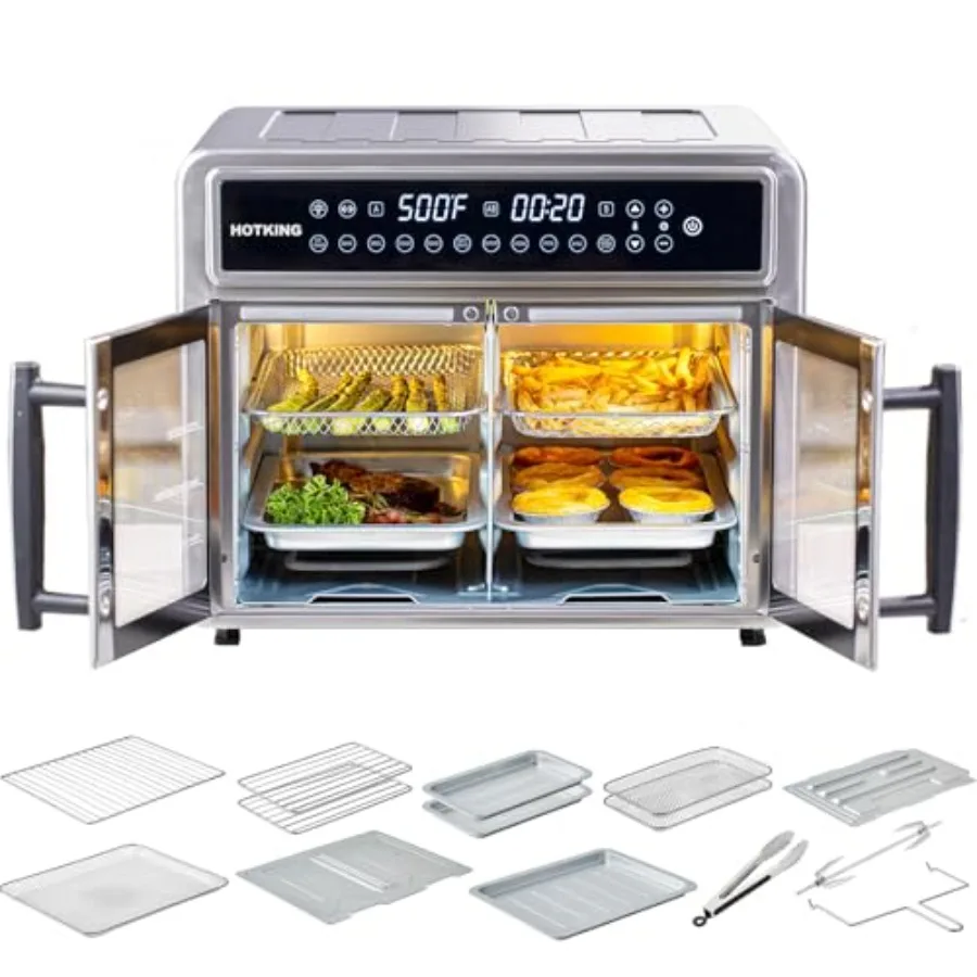 Countertop dual-zone air fryer toaster oven combo for home cooking, stainless steel, black, 28 QT extra large capacity with Fre
Countertop dual-zone air fryer toaster oven combo for home cooking, stainless steel, black, 28 QT extra large capacity with Fre