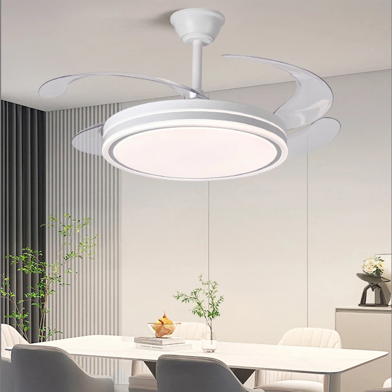 Modern LED Ceiling Fan Lights Invisible Blade 6 Wind Speed Remote Control for Dining room bedroom Household Appliances
Modern LED Ceiling Fan Lights Invisible Blade 6 Wind Speed Remote Control for Dining room bedroom Household Appliances
