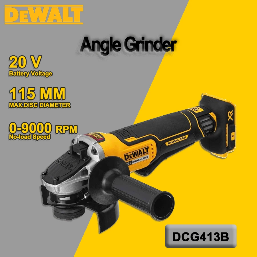 DEWALT Angle Grinder DCG413B 20V 115MM With KICKBACK BREAK Brushless Original Dewalt Power Tools
DEWALT Angle Grinder DCG413B 20V 115MM With KICKBACK BREAK Brushless Original Dewalt Power Tools