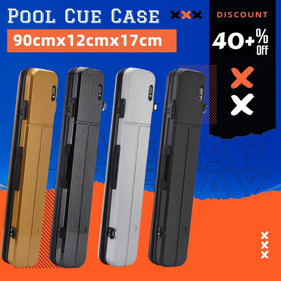 Hard Billiards Pool Cue Case with combination lock Portable Supplies with Compartments Pouch Suitable for Storing detachable cue
Hard Billiards Pool Cue Case with combination lock Portable Supplies with Compartments Pouch Suitable for Storing detachable cue