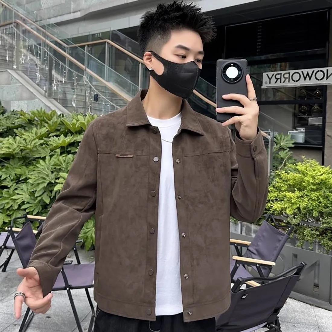 Autumn Winter Men's Jaet 2024 New Sli Thiened Suede Stand Collar Coat Youth Faion Stand Fit Outerwear for Teens
Autumn Winter Men's Jaet 2024 New Sli Thiened Suede Stand Collar Coat Youth Faion Stand Fit Outerwear for Teens
