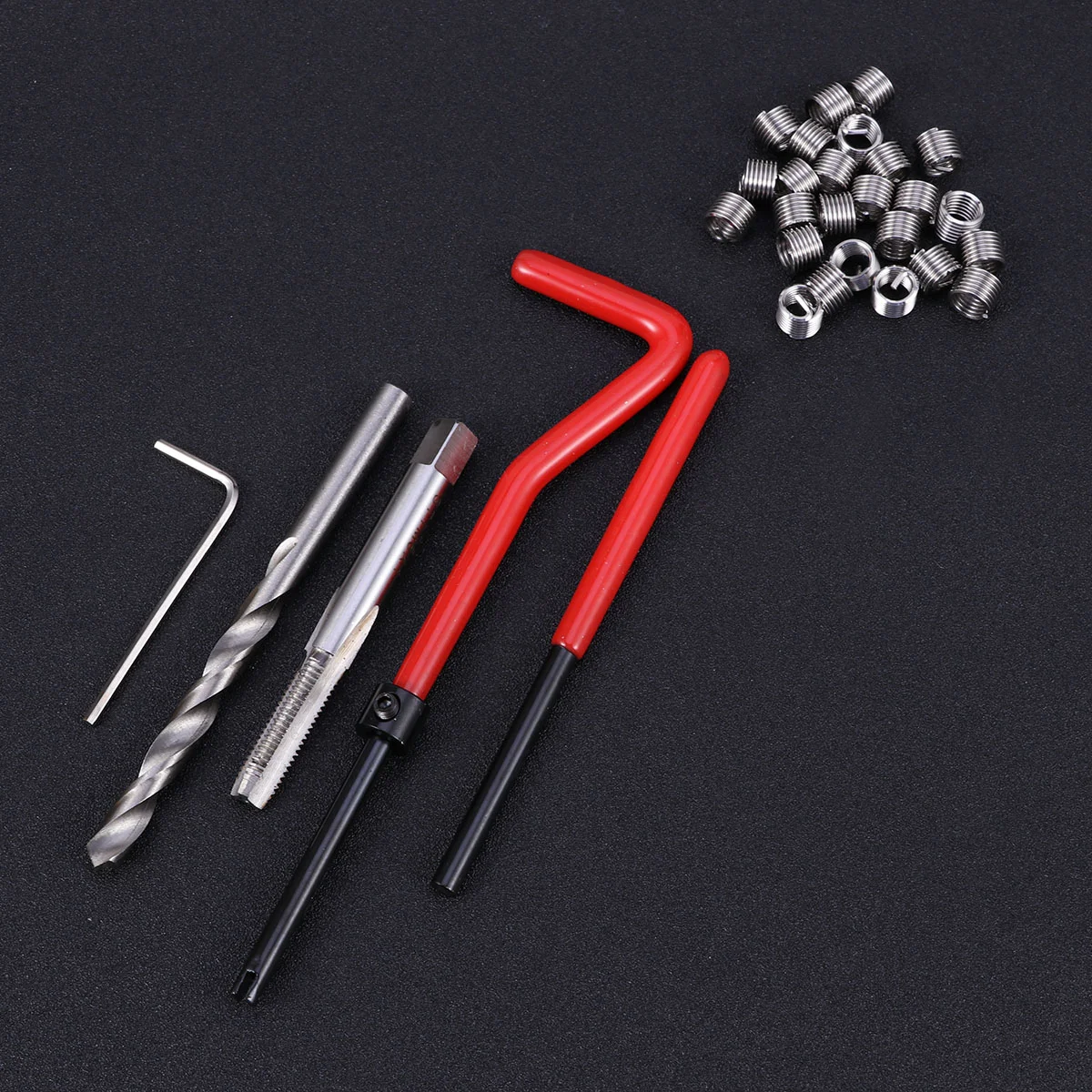 30 Pcs Thread Helicoil Repair Kit Metric Insert Installation Kit Tool for Automotive Repairs
30 Pcs Thread Helicoil Repair Kit Metric Insert Installation Kit Tool for Automotive Repairs