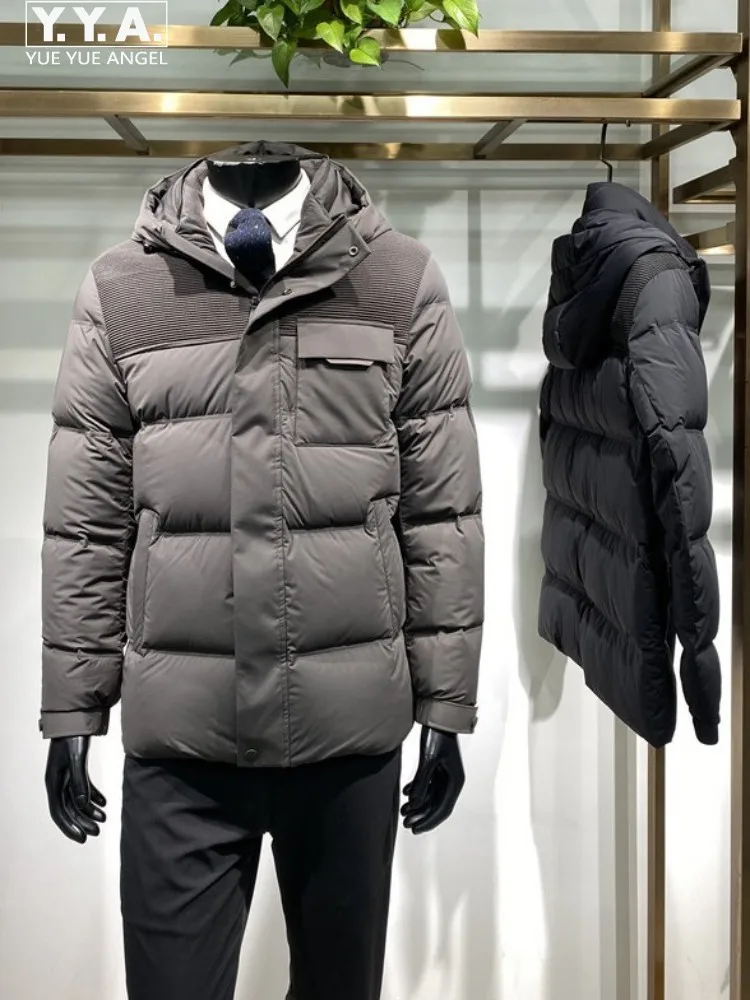 Business Ccasual Mens Hooded Down Coat Fashion Male Warm Zipper Long Sleeves Outerwear Solid Color Men Comfortable Jacket
Business Ccasual Mens Hooded Down Coat Fashion Male Warm Zipper Long Sleeves Outerwear Solid Color Men Comfortable Jacket