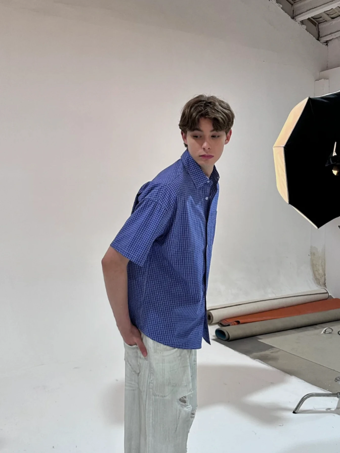 Свободная синяя клетчатая ткань в американском стиле ретро ort Sve irt ex, летняя повседневная универсальная клетчатая куртка irt для молодежи
Свободная синяя клетчатая ткань в американском стиле ретро ort Sve irt ex, летняя повседневная универсальная клетчатая куртка irt для молодежи