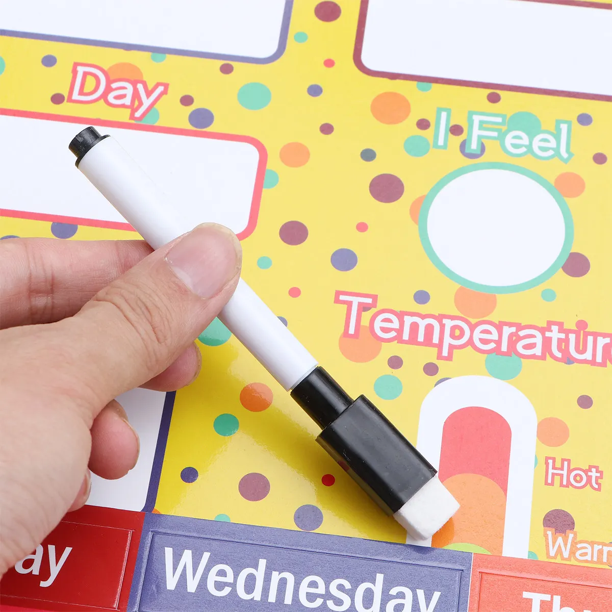 1 Set English Weather Calendar Funny Calendar Plate Creative Calendar Cognitive Early Educational Calendar for Kids Playing (Yel
1 Set English Weather Calendar Funny Calendar Plate Creative Calendar Cognitive Early Educational Calendar for Kids Playing (Yel