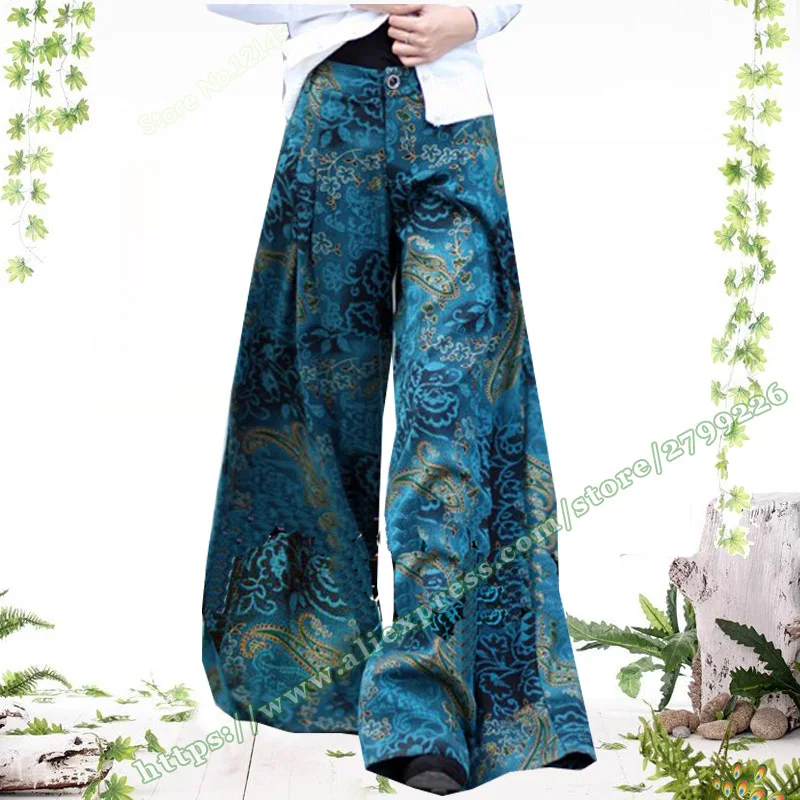 Women's Autumn Winter Fashion Elegant Retro Plus Size Floral Knitted Woolen Long Pants Wide Leg pants Culottes
Women's Autumn Winter Fashion Elegant Retro Plus Size Floral Knitted Woolen Long Pants Wide Leg pants Culottes