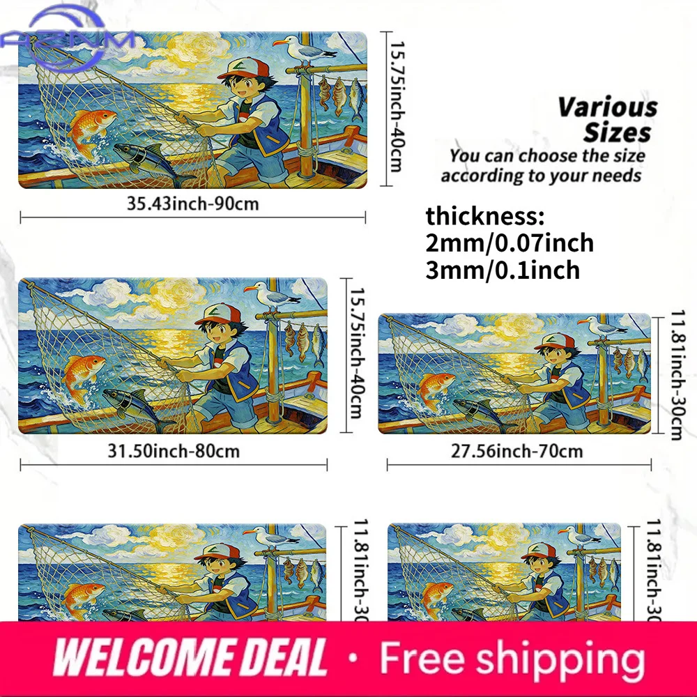 Starry Sky Van Gogh Style Sea Boat Ash Fishing With Magikarp Large Gaming Mouse Pad Non-Slip Rubber Washable Desk Mat
Starry Sky Van Gogh Style Sea Boat Ash Fishing With Magikarp Large Gaming Mouse Pad Non-Slip Rubber Washable Desk Mat